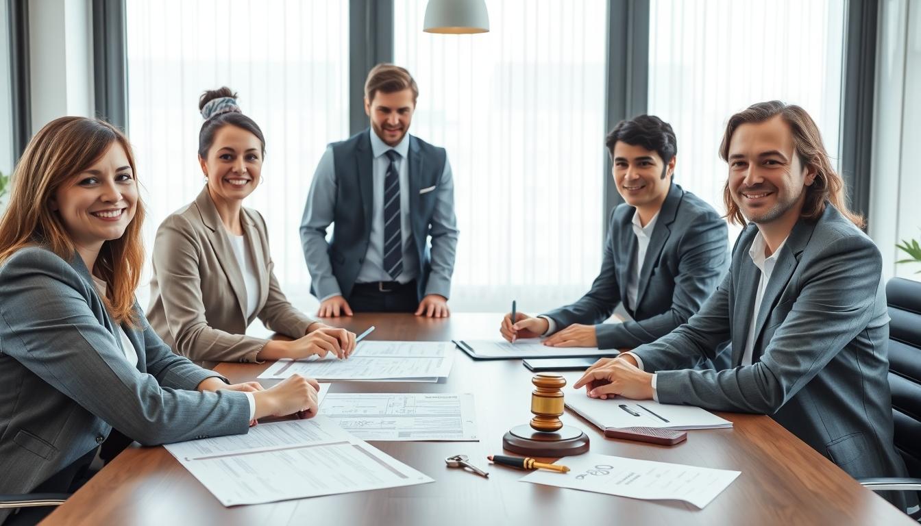 Senior legal team and family support